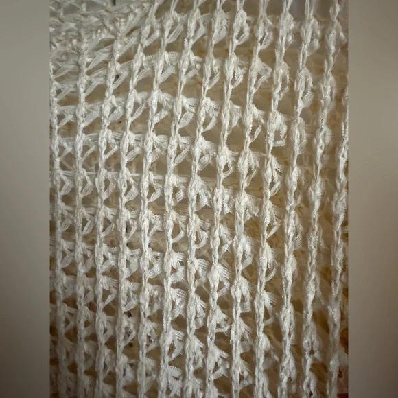 Miracle Cream Open-Knit Women's Sweater - Picture 3 of 4